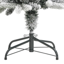 Berkfield Artificial Slim Christmas Tree With Flocked Snow 180 Cm Pvc&pe - thumbnail 7