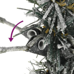 Berkfield Artificial Slim Christmas Tree With Flocked Snow 180 Cm Pvc&pe - thumbnail 4