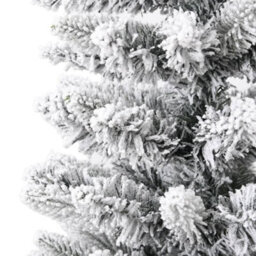 Berkfield Artificial Slim Christmas Tree With Flocked Snow 180 Cm Pvc&pe - thumbnail 6
