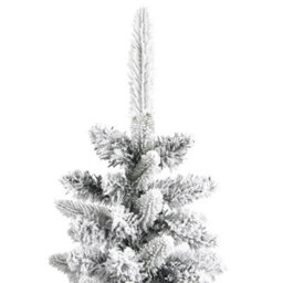 Berkfield Artificial Slim Christmas Tree With Flocked Snow 180 Cm Pvc&pe - thumbnail 5