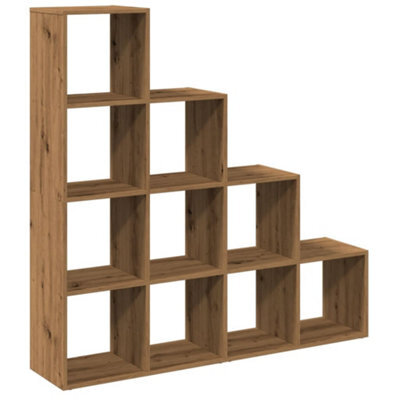 Berkfield Durable Room Divider Bookcase 4-Tier Artisan Oak 131.5X29X131.5 Cm Engineered Wood - image 1