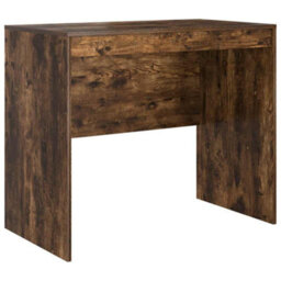 Berkfield Modern Computer Desk Smoked Oak Engineered Wood 90 X 50 X 76 Cm - thumbnail 1