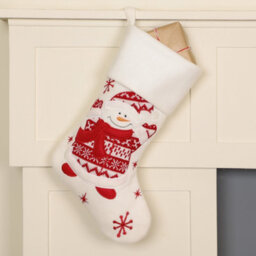 Dibor Smiling Snowman Children's Xmas Christmas Gift Bag Christmas Stocking For Kids