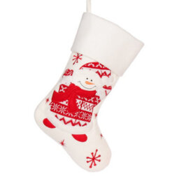 Dibor Smiling Snowman Children's Xmas Christmas Gift Bag Christmas Stocking For Kids - thumbnail 2
