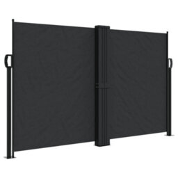 Walplus Retractable Side Awning Garden Sun Shade Canopy Gazebo For Back Door, Porch, Patio Black 140X600 Cm - thumbnail 2