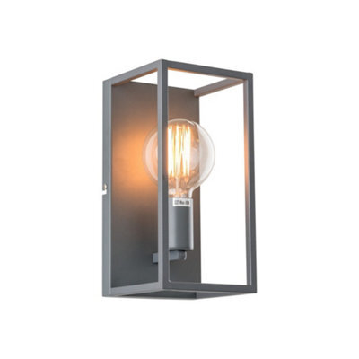 Luminosa Lighting Luminosa Industrial And Retro Wall Lamp Grey 1 Light , E27 - image 1