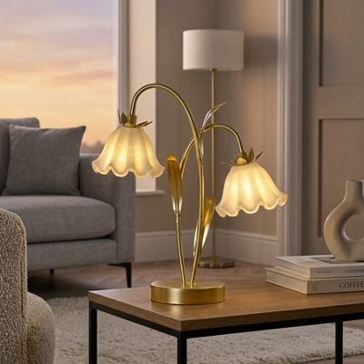 Floral Duo Stem Led Table Lamp - image 1