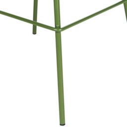 Wyld And Coco Greenline Bar Stools Set Of 2 - Counter Height Green Synthetic Seats, Powder-Coated Iron Frame - thumbnail 7