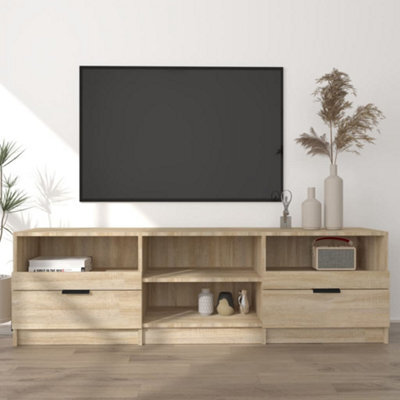 Walplus Tv Cabinet Sonoma Oak 150X33.5X45 Cm Engineered Wood - image 1