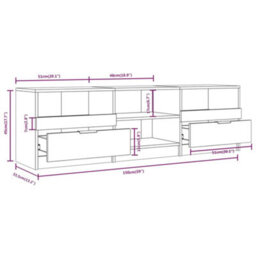 Walplus Tv Cabinet Sonoma Oak 150X33.5X45 Cm Engineered Wood - thumbnail 7