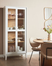 Beliani Glass Display Cabinet Rumson 80 Cm White - thumbnail 2