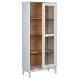 Beliani Glass Display Cabinet Rumson 80 Cm White - thumbnail 5