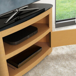 "Avf Affinity Blenheim 80Cm Curved Tv Stand, For Tvs Up To 40"" - Oak" - thumbnail 4