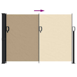 Walplus Retractable Side Awning Garden Sun Shade Canopy Gazebo For Back Door, Porch, Patio Beige 140X600 Cm - thumbnail 5