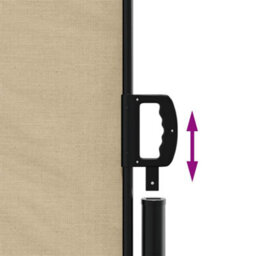 Walplus Retractable Side Awning Garden Sun Shade Canopy Gazebo For Back Door, Porch, Patio Beige 140X600 Cm - thumbnail 6