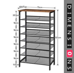 Modcraft Large Capacity Shoe Rack Tall Shoe Storage Shelf For 21 To 28 Pairs - thumbnail 5