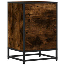 Walplus Bedside Cabinet Smoked Oak 40X34.5X60 Cm Engineered Wood And Metal - thumbnail 7
