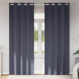 Walplus Curtains With Curtains 2 Pcs Anthracite Polyester - thumbnail 1