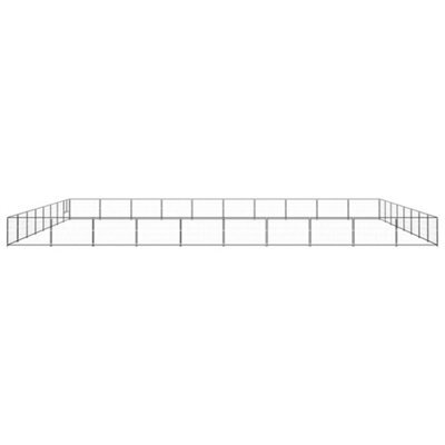 Berkfield Durable Dog Kennel Black 80 M2 Steel - image 1