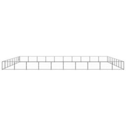 Berkfield Durable Dog Kennel Black 80 M2 Steel - thumbnail 1