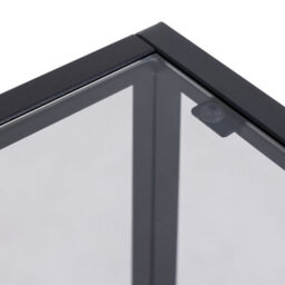 Furniture To Go Randolf Bedside Table In Black With Smoked Glass - thumbnail 7