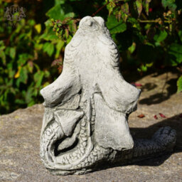 Burgess Naughty Dragon Stone Statue Mythical Chinese Outdoor Garden Ornament Decoration Celtic Handmade British Sculpture - thumbnail 4