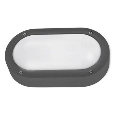 Luminosa Lighting Luminosa Basic Outdoor Flush Wall Light Urban Grey 1X E27 22Cm 0Lm Ip65