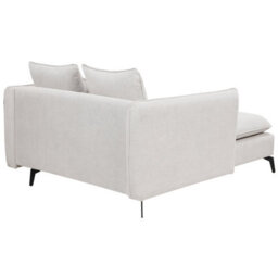 Beliani Chaise Longue Charmes Fabric Light Beige - thumbnail 6