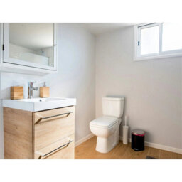White Plastic Toilet Brush & Holder Durable Washable Cleaning Brush - thumbnail 5