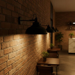 Industrial Wall Light With 29 Cm Black Metal Shade, Matt Black Wired Led Wall Light - thumbnail 4