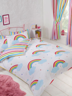 Rainbow Sky Double Duvet Cover And Pillowcase Set - image 1