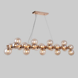 Luminosa Lighting Luminosa Modern Hanging Pendant Golden 25 Light  With Cognac Shade, G9 - thumbnail 2