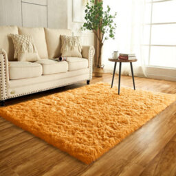 Ameha Shaggy Rug Modern Luxury Fluffy Soft Anti Allergic Living Room Bedroom Area Carpet 120 X 170 Cm - Ochre - thumbnail 5
