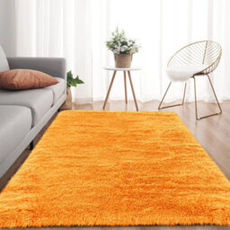 Ameha Shaggy Rug Modern Luxury Fluffy Soft Anti Allergic Living Room Bedroom Area Carpet 120 X 170 Cm - Ochre - thumbnail 4