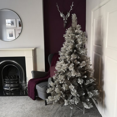 Samuel Alexander 6Ft (180Cm) Premier Snow Fir Grey Pvc Christmas Tree With 587 Cashmere Tips - image 1