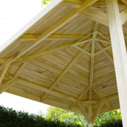 Hipped Wooden Gazebo, 9X9Ft (2.7X2.7M) - Pressure Treated, Chunky Posts & Free Felt Shingles - thumbnail 4