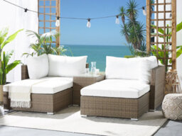 Beliani Outdoor Cushion Cover Set Noto Off-White - thumbnail 2