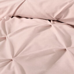 Serene Lara Luxury Rose Pink Ruched Duvet Cover Set - thumbnail 2