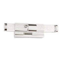Luminosa Lighting Luminosa Essence Led 2 Light Bathroom Wall Chrome, Acrylic With Bubbles Ip44 - thumbnail 4