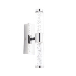 Luminosa Lighting Luminosa Essence Led 2 Light Bathroom Wall Chrome, Acrylic With Bubbles Ip44 - thumbnail 3