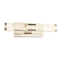 Luminosa Lighting Luminosa Essence Led 2 Light Bathroom Wall Chrome, Acrylic With Bubbles Ip44 - thumbnail 1