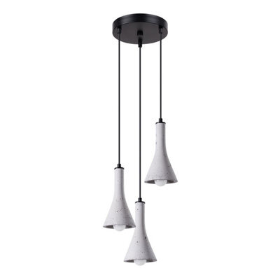 Luminosa Lighting Luminosa Rea Modern Cluster Pendant Ceiling Light Concrete 3X E14 - image 1