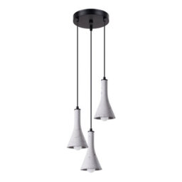 Luminosa Lighting Luminosa Rea Modern Cluster Pendant Ceiling Light Concrete 3X E14 - thumbnail 1