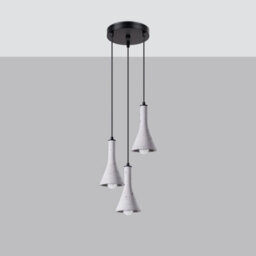 Luminosa Lighting Luminosa Rea Modern Cluster Pendant Ceiling Light Concrete 3X E14 - thumbnail 2