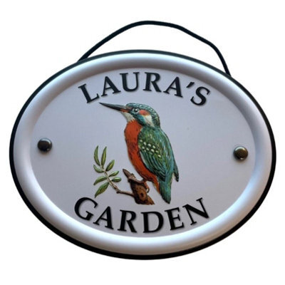 Mulberry Studios Decorative Bird Garden Sign - Laura's Garden