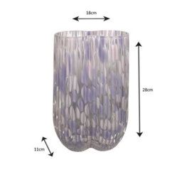 Straits Large Textured Mood Pink Glass Flower Vase 28Cm - thumbnail 2