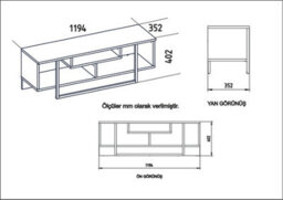 Decorotika Astona Tv Stand Tv Unit For Tvs Up To 55 Inch Oak White And Black - thumbnail 4