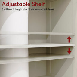 Lassic Bath Vida Priano Grey 2 Door Under Sink Bathroom Cabinet Freestanding Under Basin Storage - thumbnail 8