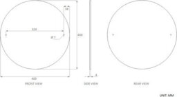 40Cm Circular Frameless Bathroom Mirror With Pre-Drilled Holes And Wall Hanging Fittings - thumbnail 4