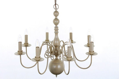 Luminosa Lighting Luminosa Bologna Flemish Cream 8 Arm Chandelier